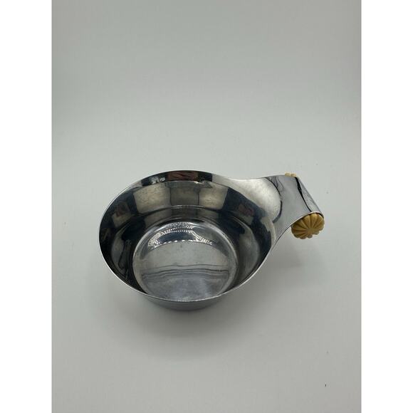 Vintage Chase Brass Art Deco Bakelite Chrome Serving Bow by Von Nessen 4 Inch - Picture 6 of 8